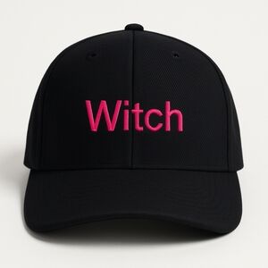 Witch Embroidered Baseball Cap – Gothic Streetwear Snapback Adjustable Unisex Ha